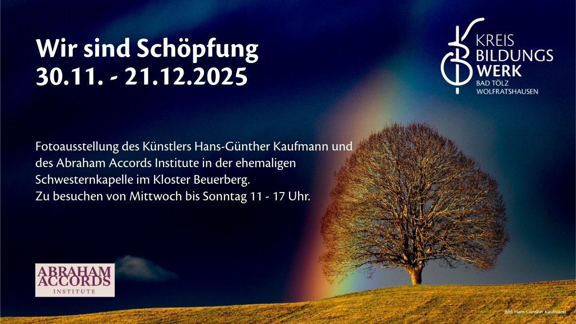 Kreisbildungswerk Bad Tölz-Wolfratshausen Einladung zur Vernissage "Wir sind Schöpfung"